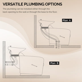 OmySalon BU1221 Salon Shampoo Backwash Chair Unit with Ceramic Shampoo Bowl & Adjustable Footrest