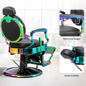 OmySalon BC1604 Retro Heavy Duty Hydraulic Recline Barber Chair