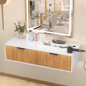 OmySalon Modern Retro Salon Station Bundle - Wall Mount & Floor Standing Set