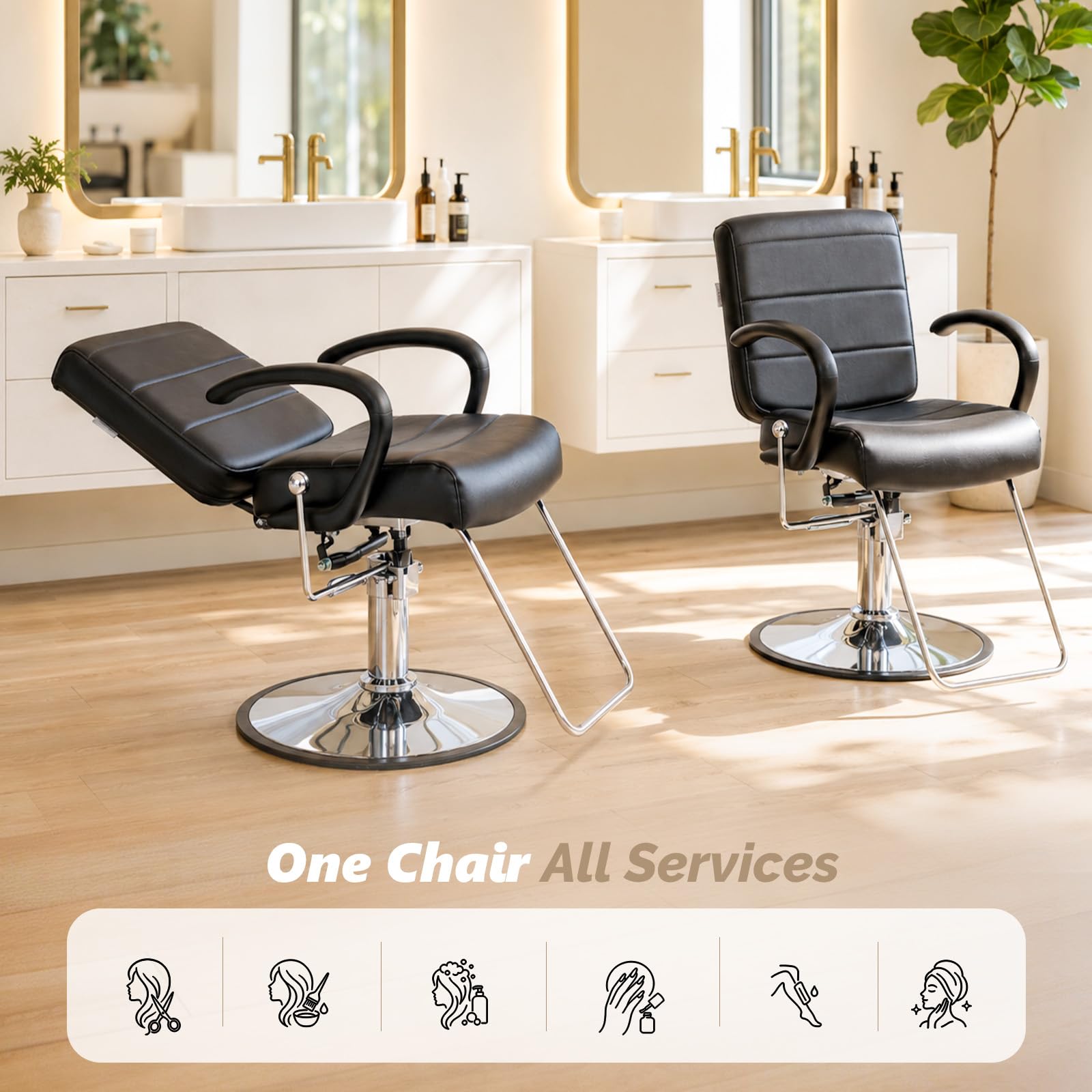 OmySalon SC3701 All Purpose Reclining Hydraulic Salon Styling Chair