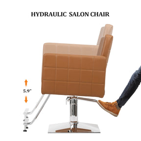 OmySalon SC2001 Heavy Duty Hydraulic Wide Seat Hair Stylist Salon Chair