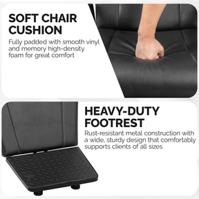 OmySalon SC4101 All Purpose Heavy Duty Hydraulic Reclining 360° Swivel Salon Chair