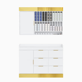 OmySalon WSCR Wall Mounted Hair Color Organizer Rack Cabinet Station