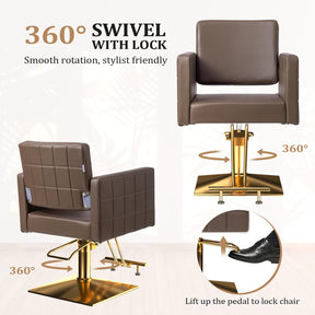 OmySalon SC2001 Heavy Duty Hydraulic Wide Seat Hair Stylist Salon Chair