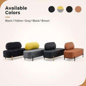 OmySalon WRB1801 55.1in Faux Leather Upholstered Waiting Room Reception Bench Chair with Backrest