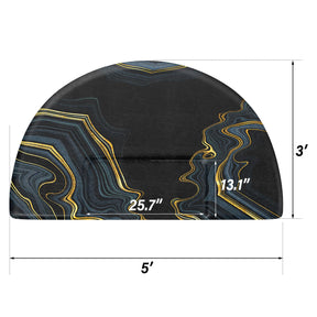 OmySalon 3' x 5' Circular Anti Fatigue Salon Mat for Square Base Styling Chair