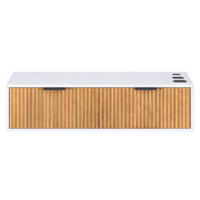 OmySalon WMSCTD Modern Retro Wall Mount Salon Styling Station with 2 Drawers 3 Heat-Resistant Tool Holders