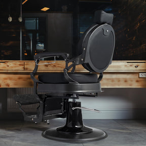 OmySalon BC1601 Vintage Style Heavy Duty Hydraulic Recline Barber Chair