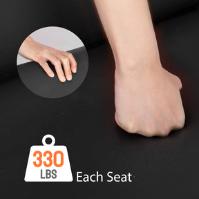 OmySalon C8 Waiting Room Reception Bench with Backrest & Armrest for Beauty Barber Salon SPA Clinic Office Airport Bank