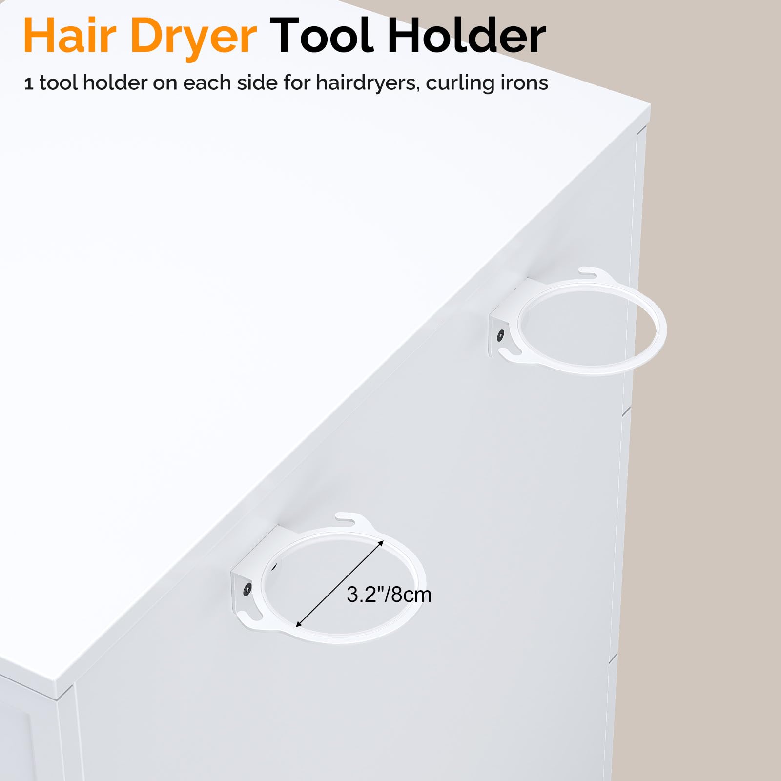 OmySalon DSCWSD Double-Sided Salon Styling Station with 6 Drawers 2 Tool Holders