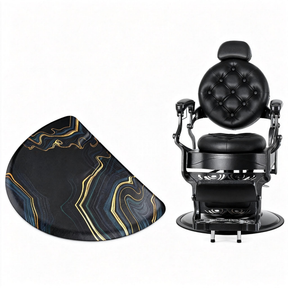 OmySalon Vintage Barber Chair & Anti-Fatigue Mat Bundle
