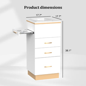 OmySalon HSC-23 Salon Styling Storage Station w/3 Drawers 1 Storage Basin 3 Hair Dryer Holders