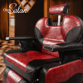 OmySalon Barber Chair Hydraulic Reclining Barber Chairs Heavy Duty Salon Chair