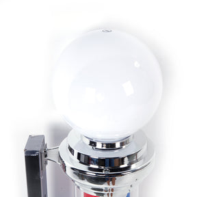 OmySalon 32in Classic Style Barber Pole LED Light with Rotating Red White Blue LED Strips