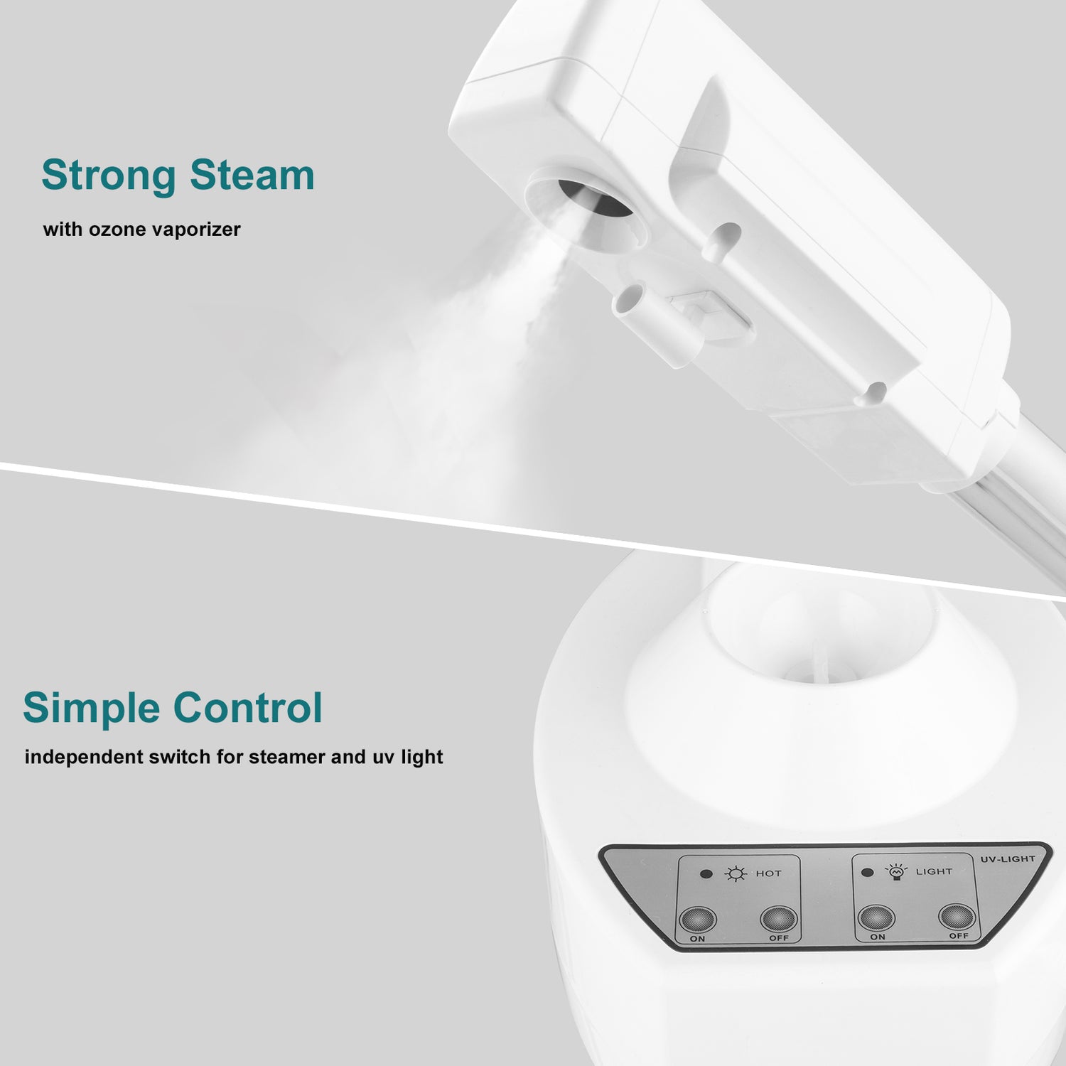 OmySalon 2 in 1 Facial Steamer with 5X Magnifying Lamp Beauty Spa