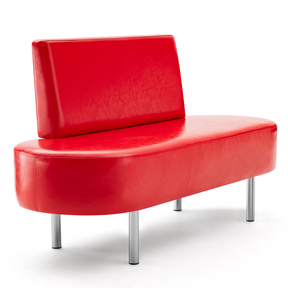 OmySalon WBWB Modern Reception Waiting Room Bench Chair with Backrest for Beauty Barber Salon SPA Office