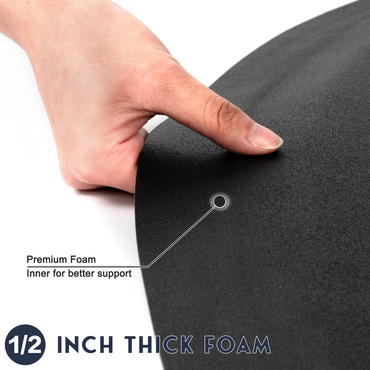 OmySalon Semi-Circle Anti-Fatigue Mat For Hair Stylists & Barbers – Salon Floor Mat, Comfort Standing Mat