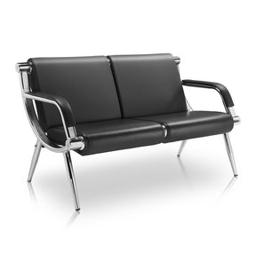 OmySalon C8 Waiting Room Reception Bench with Backrest & Armrest for Beauty Barber Salon SPA Clinic Office Airport Bank