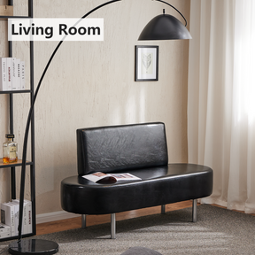OmySalon WBWB Modern Reception Waiting Room Bench Chair with Backrest for Beauty Barber Salon SPA Office