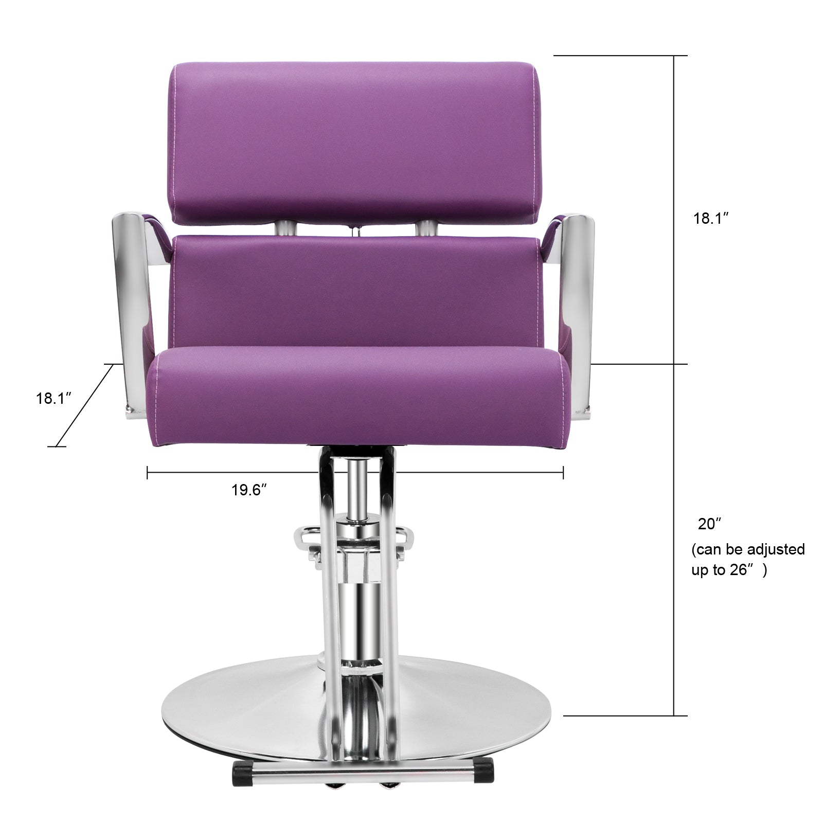 OmySalon SC01 Hydraulic 360-Degree Swivel Hair Stylist Salon Chair Black/White/Pink/Rose Gold/Purple