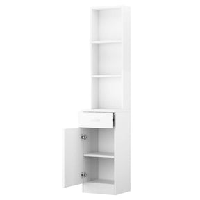 OmySalon 5 Compartments Salon Barber Storage Cabinet White/Black