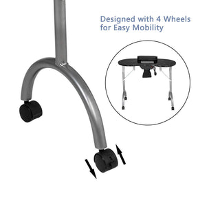 OmySalon FMT Portable Foldable Nail Manicure Table w/Electric Dust Collector & Wrist Rest