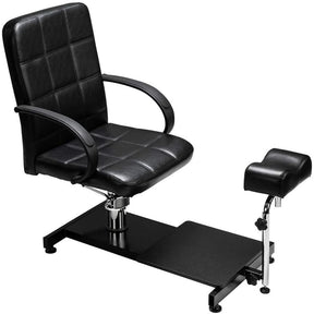 OmySalon PC-B Pedicure Unit with Hydraulic Chair & Foot Rest Black