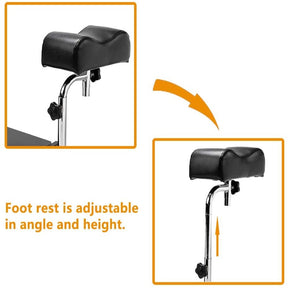 OmySalon PC-B Foot Massage Pedicure Unit with Height Adjustable Hydraulic Chair & Retractable Foot Rest