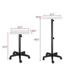 OmySalon Height Adjustable Rolling Salon Tray Trolley Cart on Wheels