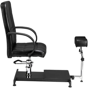 OmySalon PC-B Pedicure Unit with Hydraulic Chair & Foot Rest Black