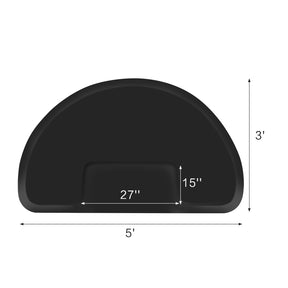 OmySalon 3' x 5' Circular Anti Fatigue Salon Mat for Square Base Styling Chair