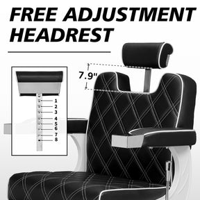 OmySalon Barber Chair Heavy Duty Hydraulic Recline Salon Chair