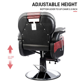 OmySalon BC1201 Classical Style Heavy Duty Hydraulic Reclining Barber Chair