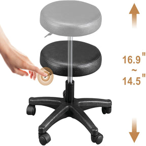 OmySalon 73in Facial Massage Bed with Adjustable Hydraulic Stool Tattoo Chair w/25 Pcs Disposable Sheets Black