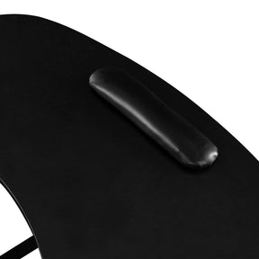 OmySalon Manicure Table Nail Desk with Wheels Black