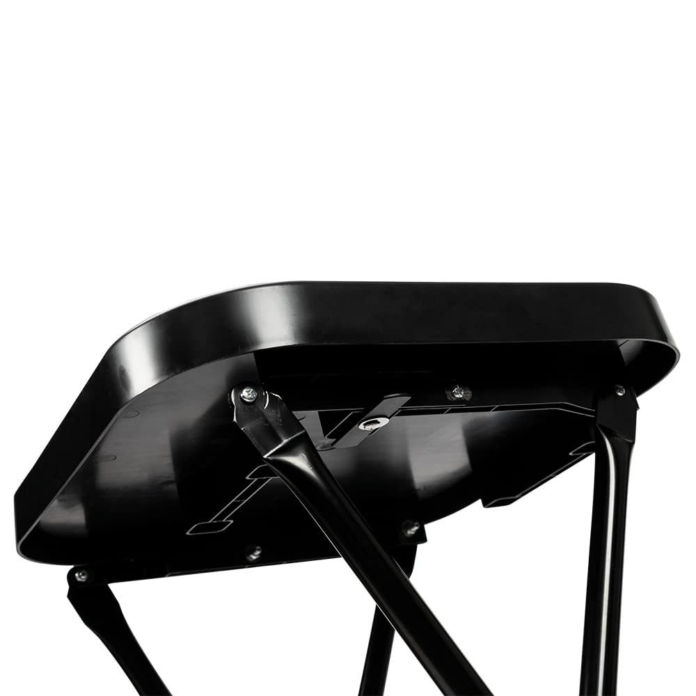 OmySalon Rolling Salon Tray Cart Folding Trolley for Stylist Black