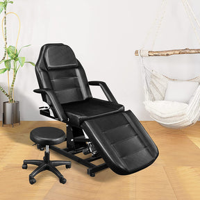 OmySalon ESB 72in Electric Height Remote Adjustable Facial Massage Bed w/Hydraulic Rotating Stool