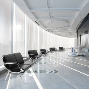 OmySalon C8 Waiting Room Reception Bench with Backrest & Armrest for Beauty Barber Salon SPA Clinic Office Airport Bank