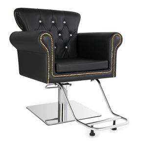OmySalon Barber Chair Hydraulic Styling Chair Spa Styling Hairdressing Tattoo Equipment Black