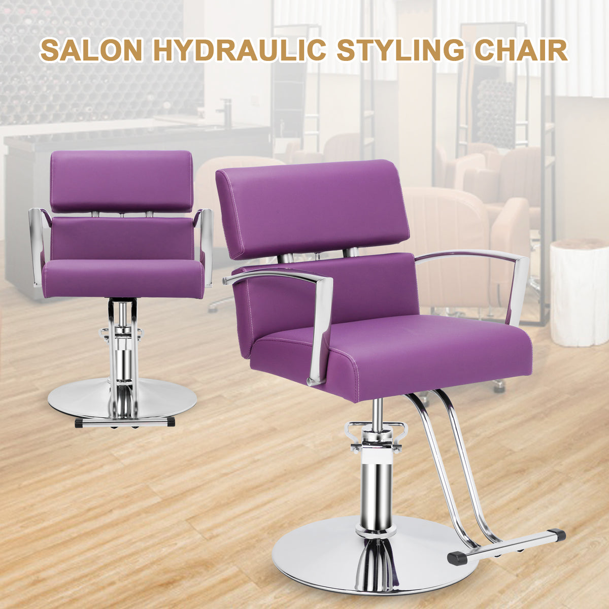 OmySalon Beauty Barber Chair Salon Hydraulic Styling Chair with 360 Degree Swivel