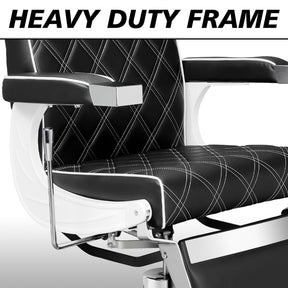 OmySalon Barber Chair Heavy Duty Hydraulic Recline Salon Chair