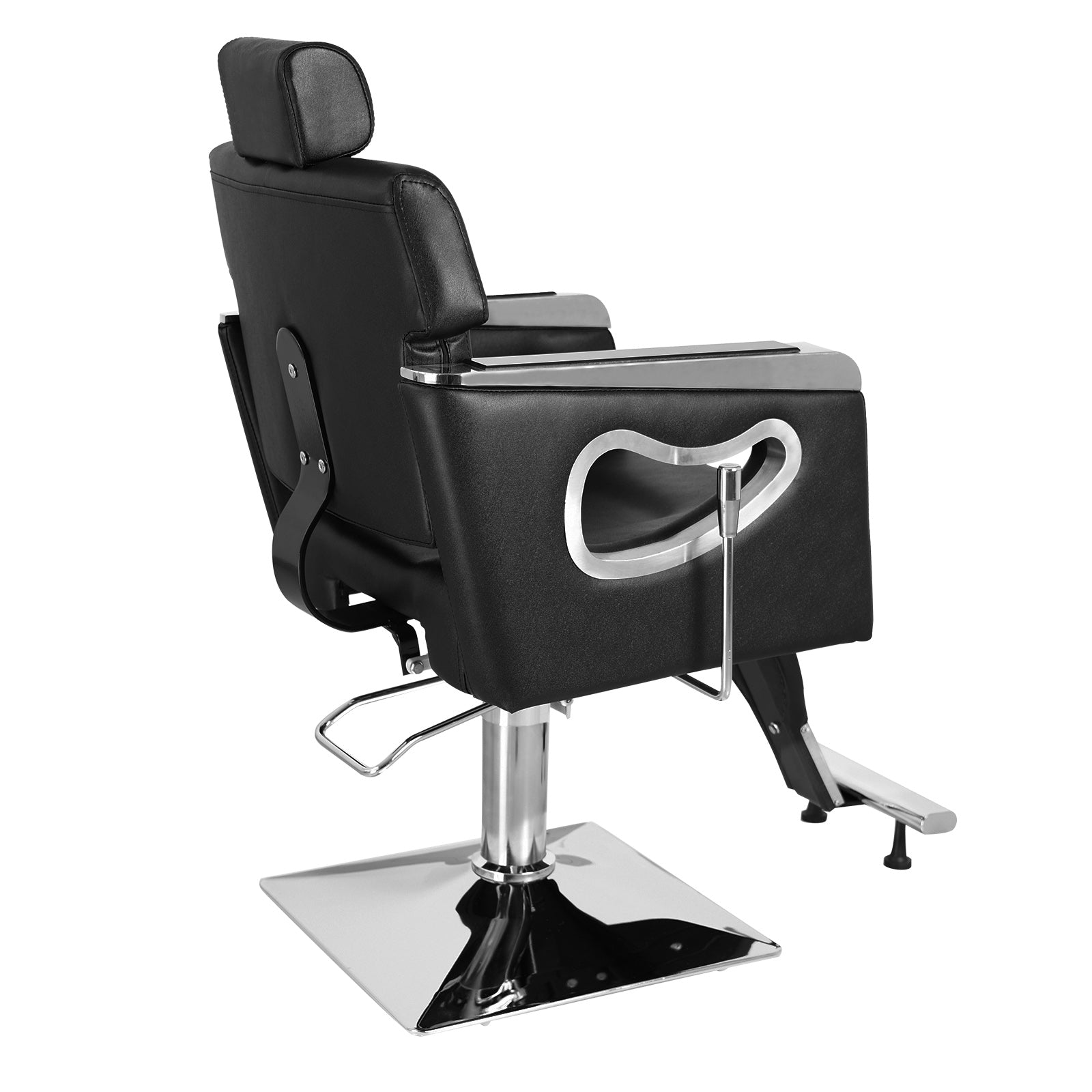 OmySalon SC1902 All Purpose Heavy Duty Reclining Hair Salon Chair w/Headrest and Acrylic Diamond Decorated Backrest Black/Camel