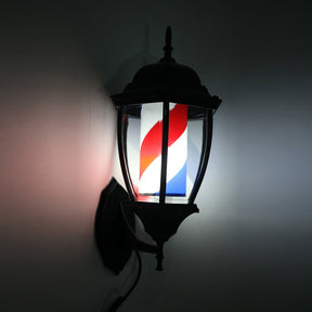 OmySalon 20in Barber Pole Light with Rotating Red White Blue LED Strips