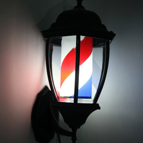 OmySalon 20in Barber Pole Light with Rotating Red White Blue LED Strips