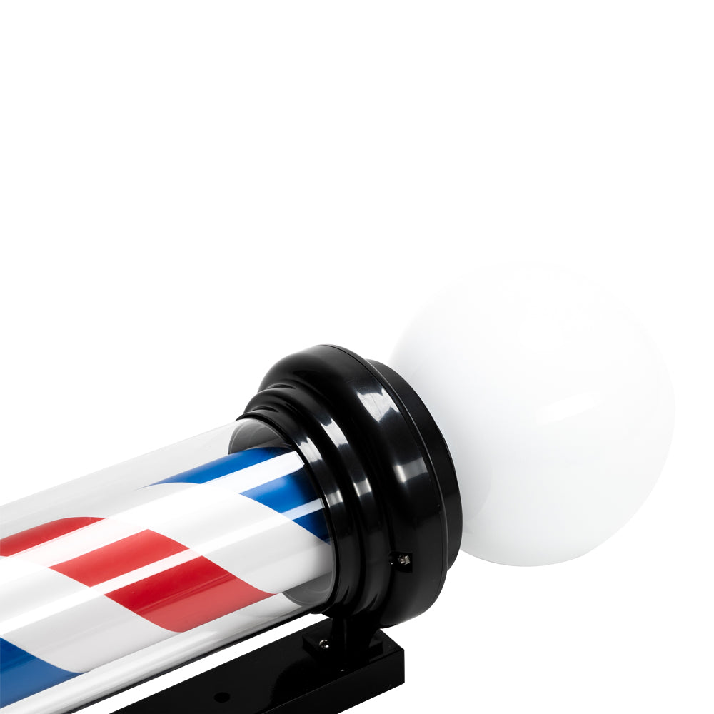 OmySalon 32in Barber Pole Light Rotating Red White Blue LED Strips