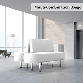 OmySalon WBWB Modern Reception Waiting Room Bench Chair with Backrest for Beauty Barber Salon SPA Office