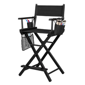 Omysalon 24in Directors Chair Folding Artist Makeup Chair Black