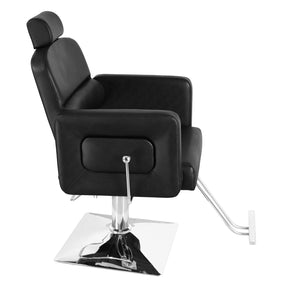 OmySalon SC1801 All Purpose Heavy Duty Reclining Minimalist Hair Salon Chair w/Headrest