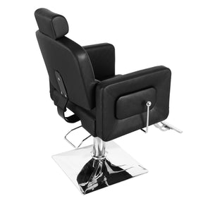 OmySalon SC1801 All Purpose Heavy Duty Reclining Minimalist Hair Salon Chair w/Headrest