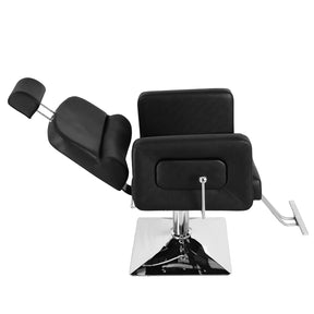 OmySalon SC1801 All Purpose Heavy Duty Reclining Minimalist Hair Salon Chair w/Headrest